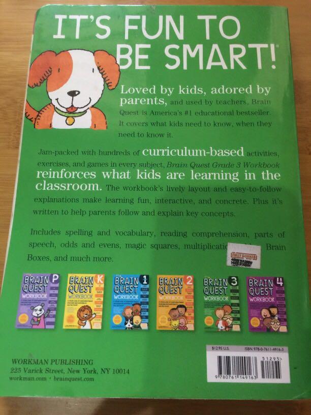 Brain Quest Grade 3 Workbook | Educational Activities Homeschool Learning Aid (Category: Children's Books) located in Manila. Submitted by bessmarvin (Listing ID 1089208204, Image 2). Description: 📚 Brain Quest Grade 3 Activity Book 📚 A fun and engaging educational workbook designed to help Grade 3 learners strengthen essential skills while enjoying interactive activities. Perfect for parents looking for meaningful screen-free learning, homesch