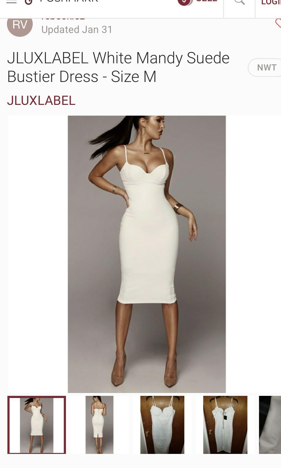 Brand New Jluxlabel Mandy Suede Bustier Dress Pink , Women's ...