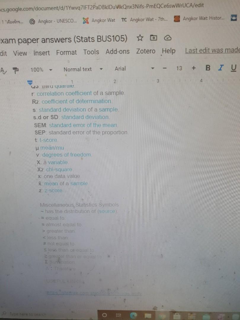 BUS105 unit 1 3 stats past exam paper answers Hobbies Toys Books