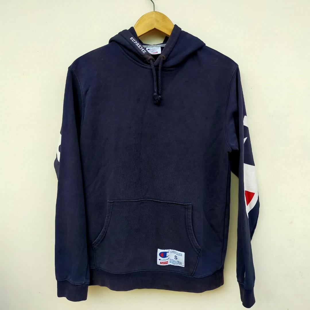Champion hoodie big script new arrivals