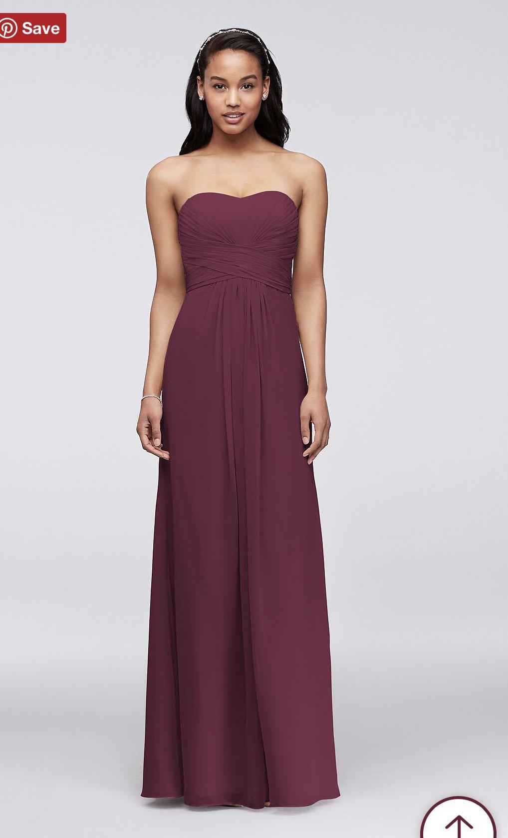 David's bridal store burgundy bridesmaid