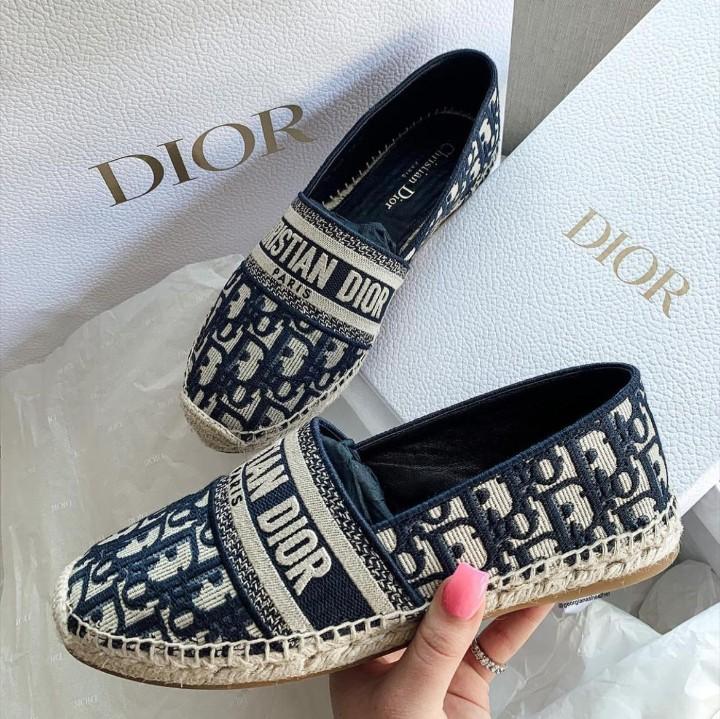 Dior espadrilles navy obliqur Size 39 Complete set with rec store