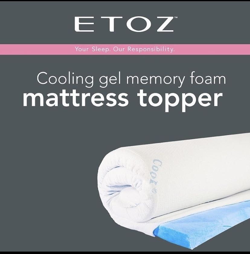 Etoz Cooling Gel Mattress Topper, Furniture & Home Living, Furniture