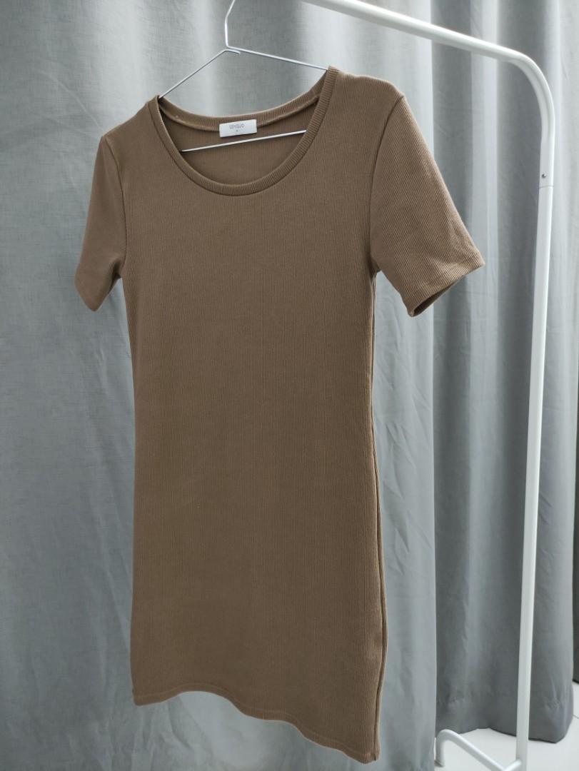 Genquo Slim Brown Dress Women S Fashion Clothes Dresses On Carousell