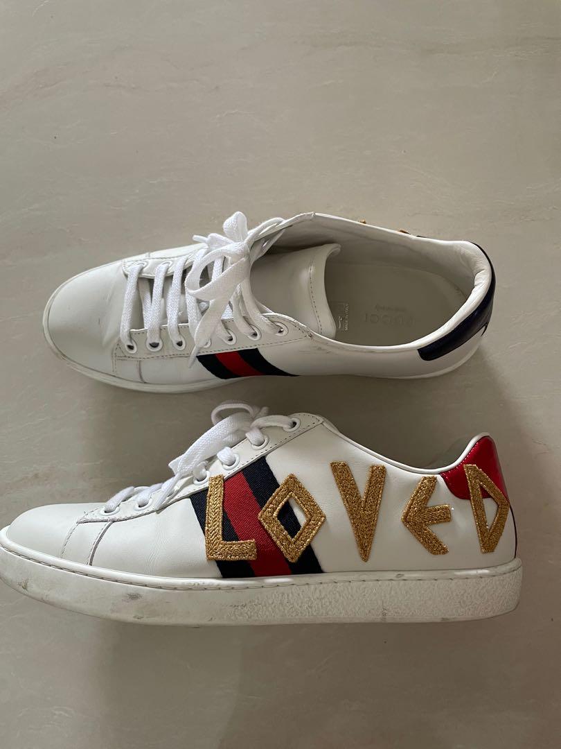 Gucci Ace Loved Sneakers size 36.5, Luxury, Sneakers & Footwear on ...