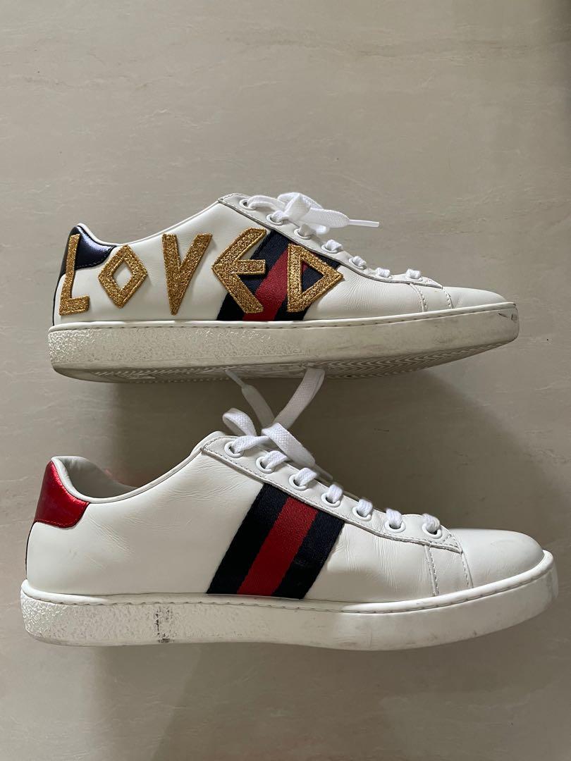 Gucci Ace Loved Sneakers size 36.5, Luxury, Sneakers & Footwear on ...