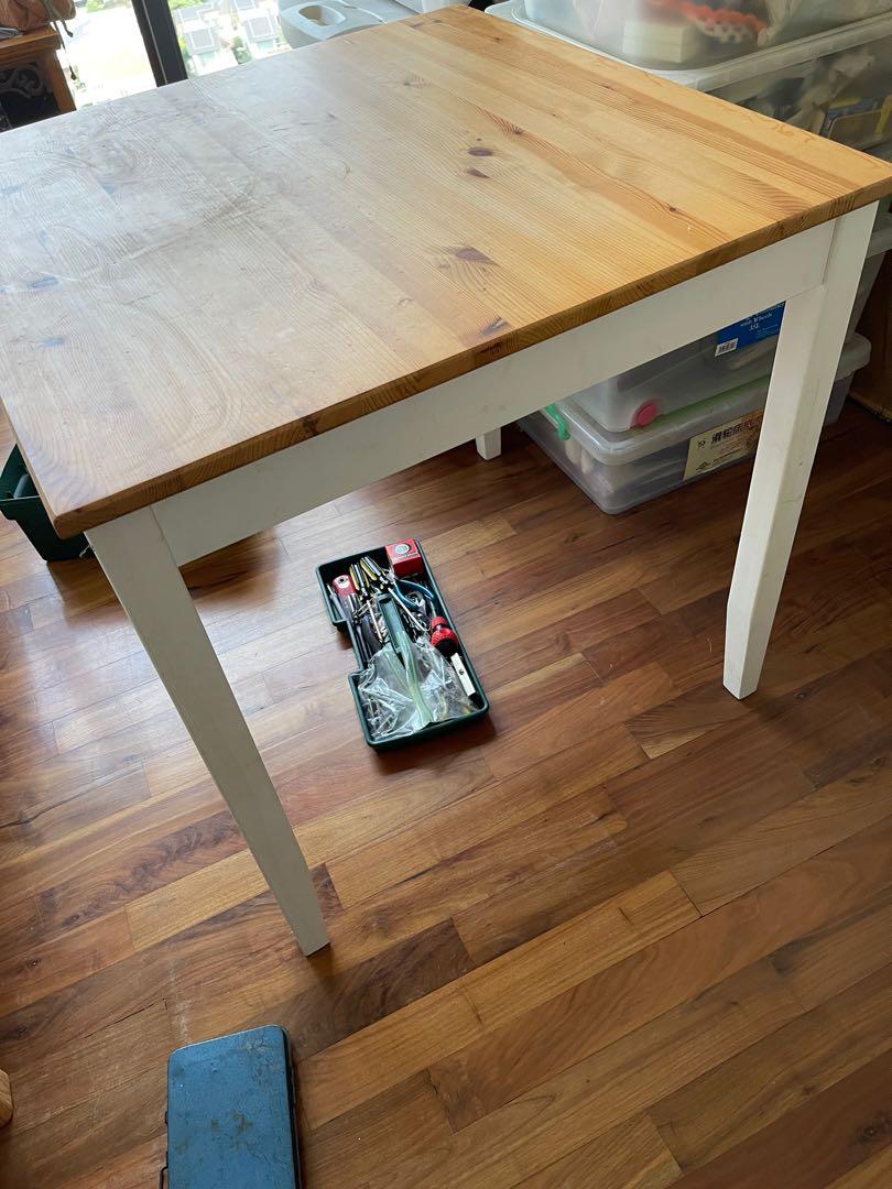 IKEA Lerhamn Table 74cm x 74cm, Furniture & Home Living, Furniture 