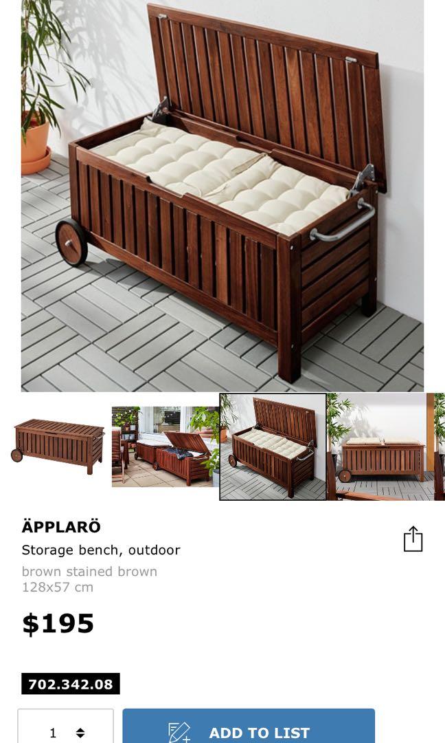 IKEA Outdoor storage bench, Furniture & Home Living, Furniture, Shelves, Cabinets & Racks on ...