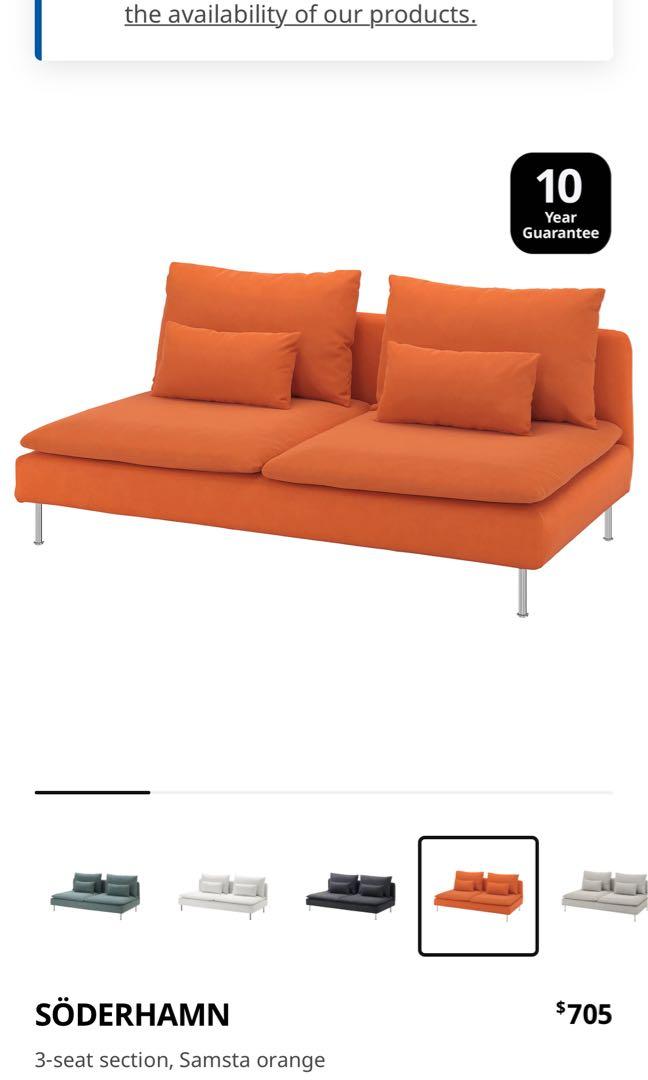 Ikea SÖDERHAMN 3-Seater Sofa, Furniture & Home Living, Furniture, Sofas on  Carousell