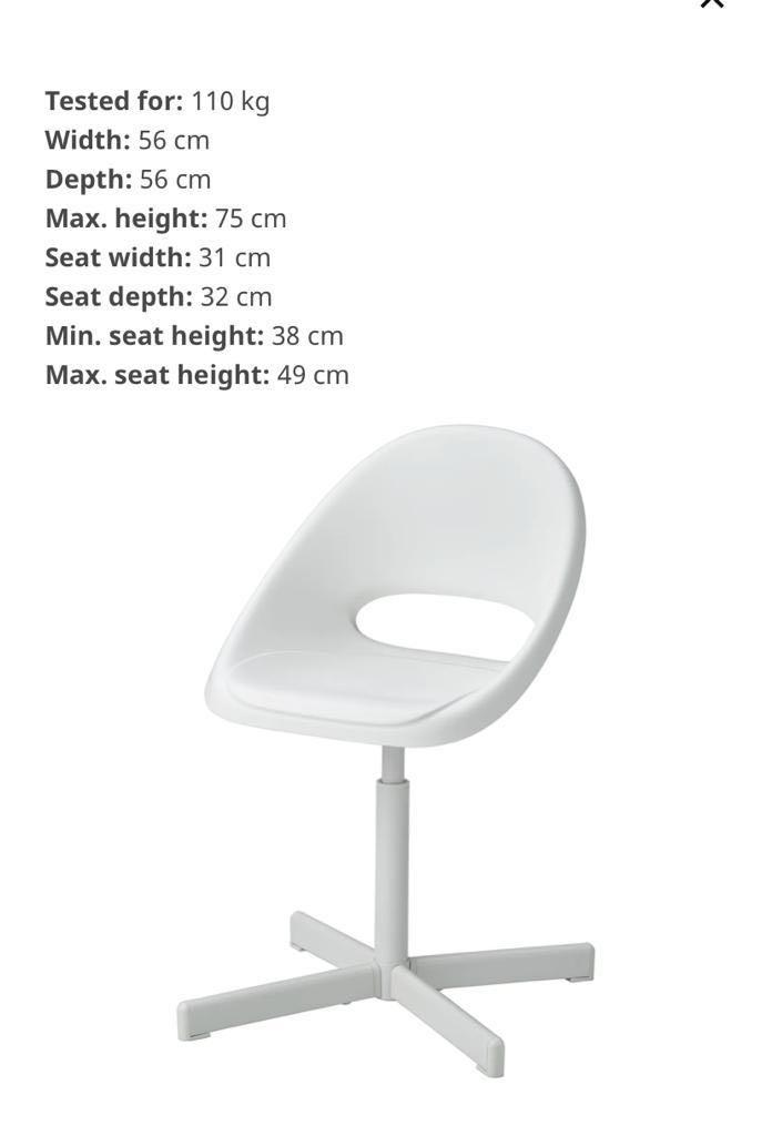 Ikea study chair white Clearance