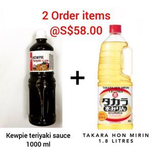 Kewpie Teriyaki Sauce + Takara Hon Mirin (Halal)
