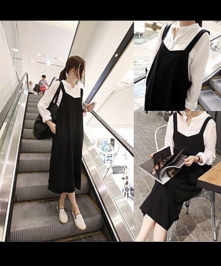 Korean Style Black Jumper Dress Women s Fashion Tops Sleeveless on Carousell