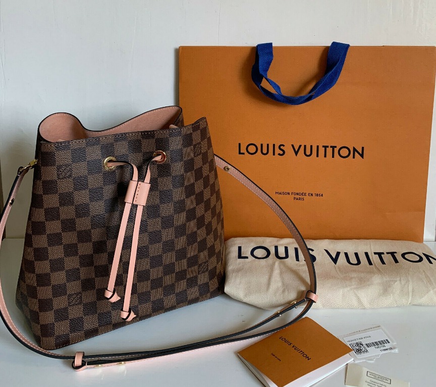LOUIS VUITTON LV NEONOE DAMIER EBENE MM VENUS PINK BUCKET SLING SHOULDER  BAG, Luxury, Bags & Wallets on Carousell