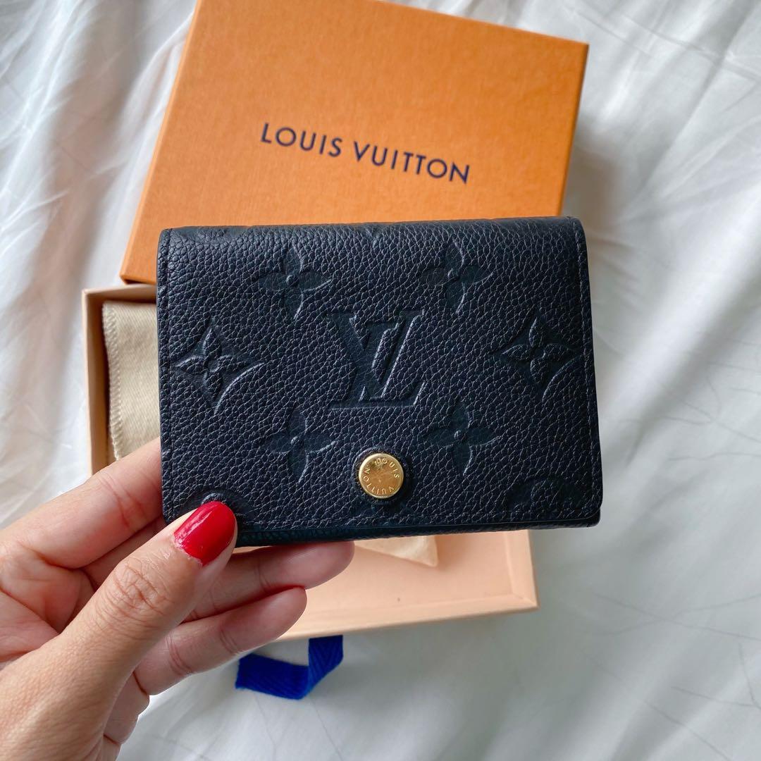 Louis Vuitton Card Holder Monogram Empreinte Leather Black 1560231