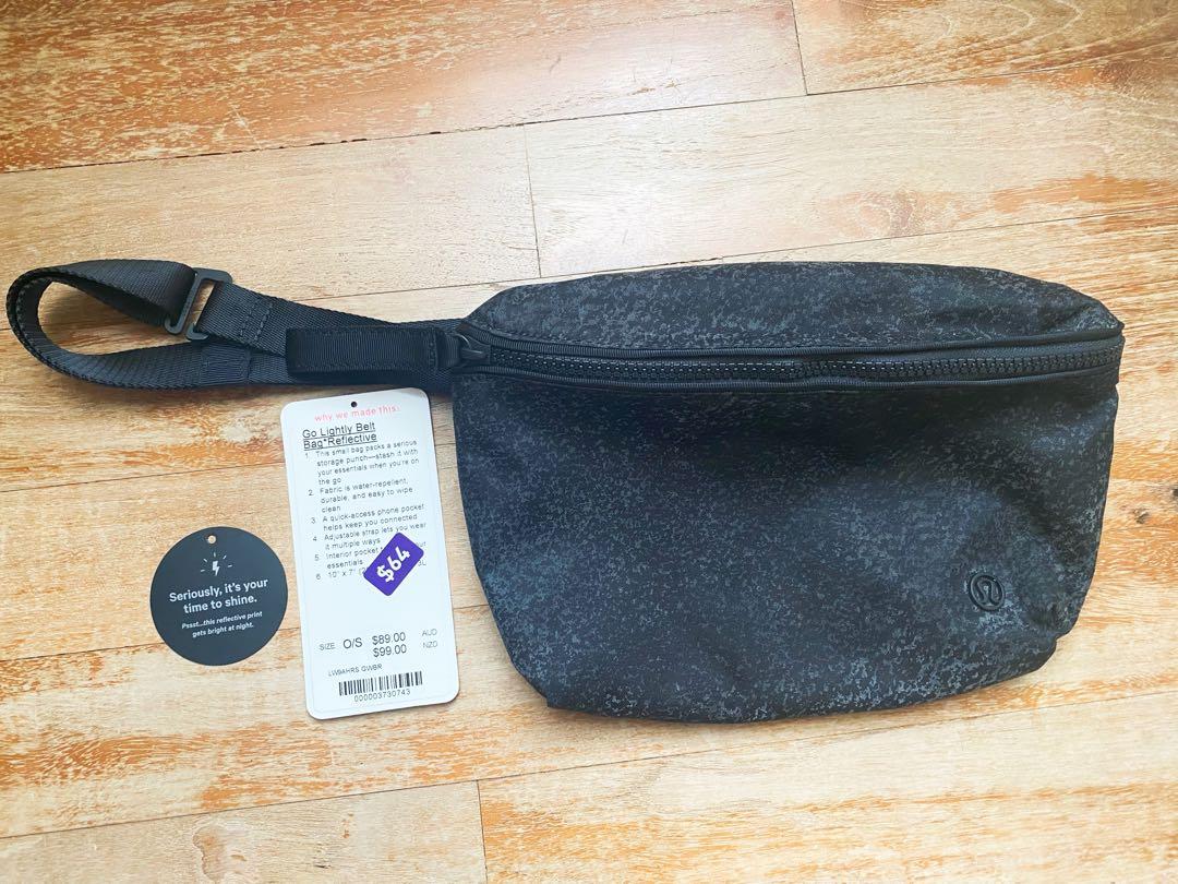 Lululemon Go Lightly Belt Bag in Glo Wild Black Reflective