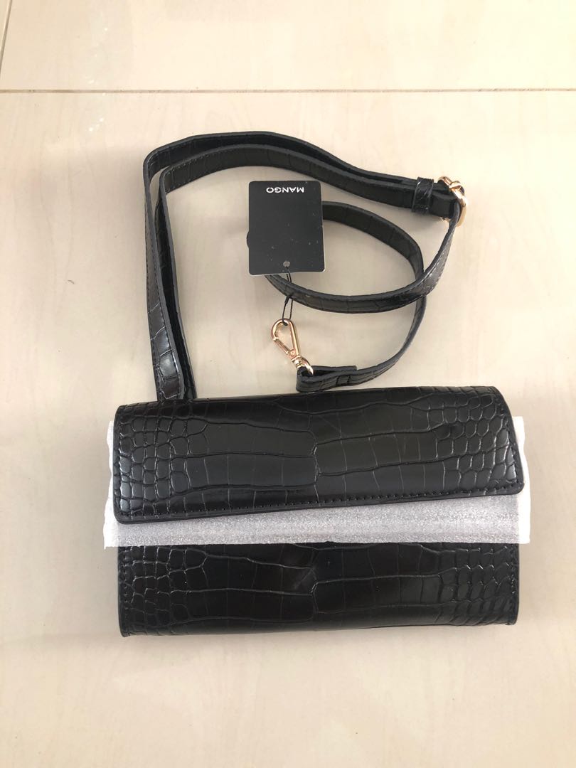 Mango croc effect cross body bag on sale