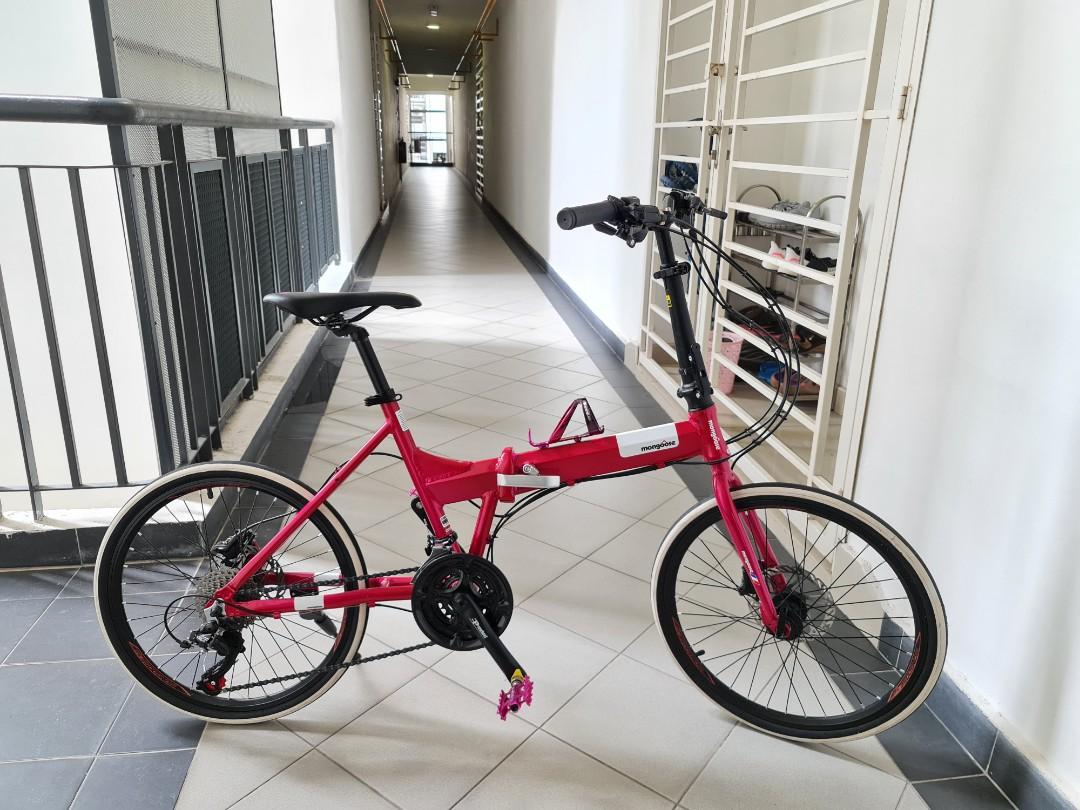 Mongoose 27 speed Version 2021 PINK Folding Bike