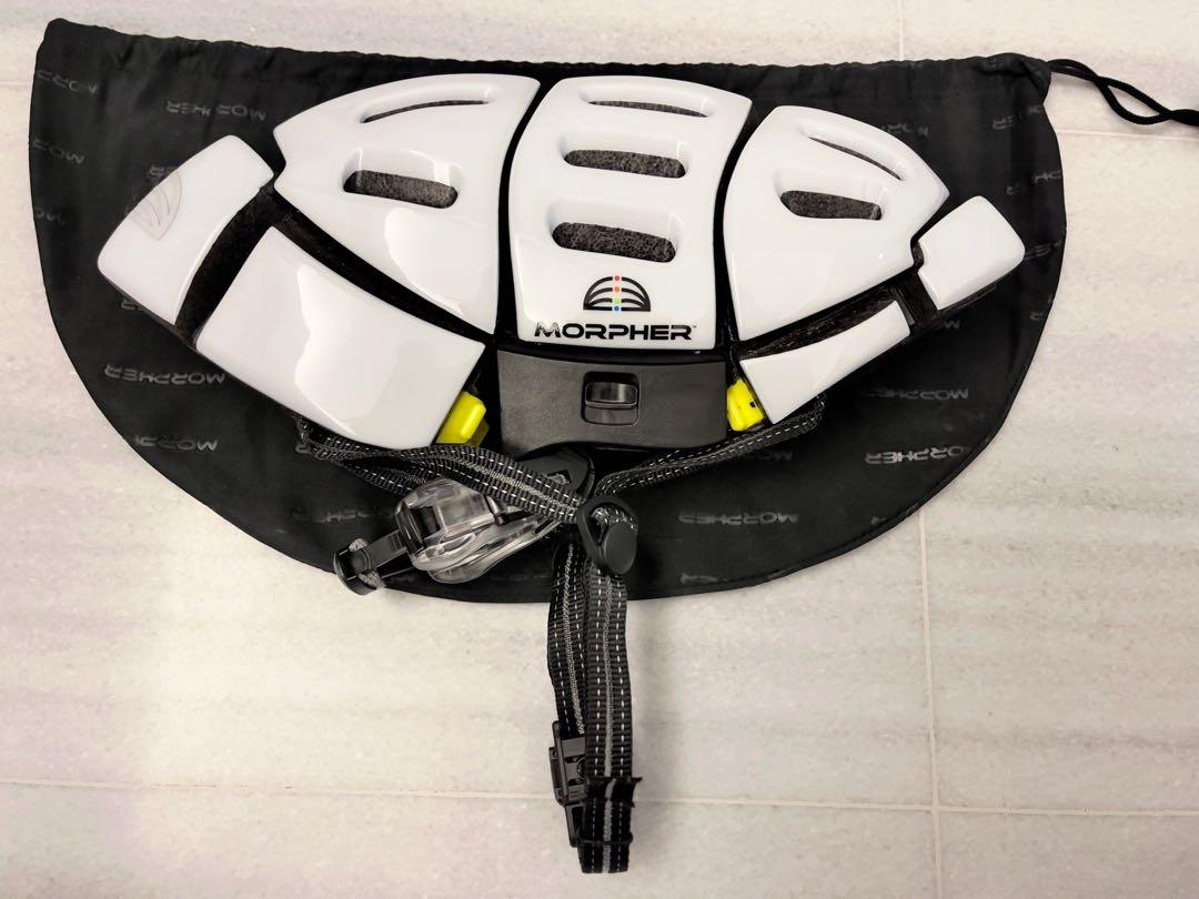 Morpher Foldable Bicycle Helmet White, Sports Equipment, Bicycles