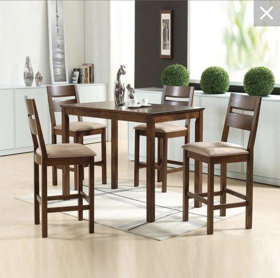Moving Out Sale Elegant Ecofriendly Solid Wood Walnut Dining Table And High Chairs Furniture Home Living Furniture Tables Sets On Carousell