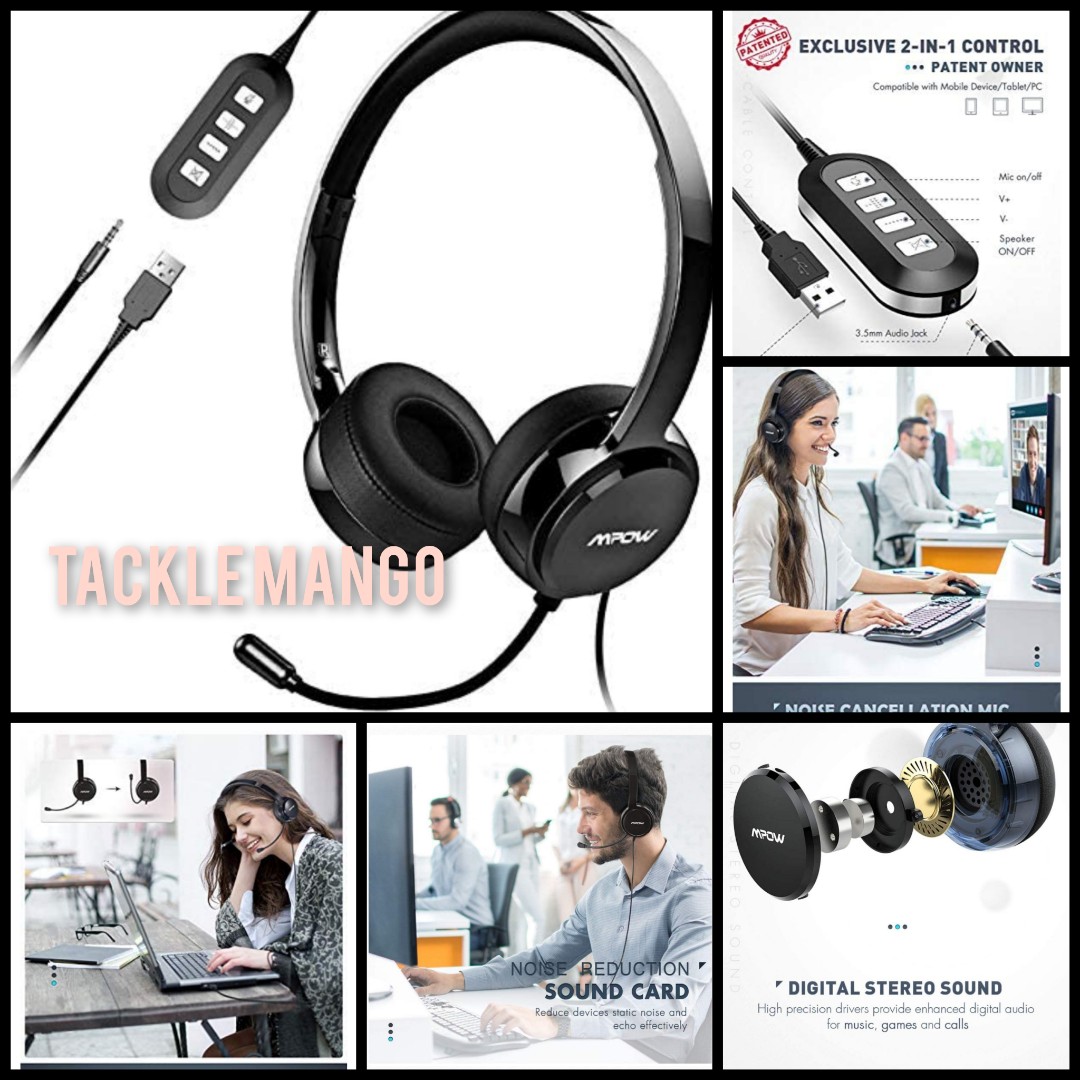 Mpow PC Headset, Multi-Use USB Headset 