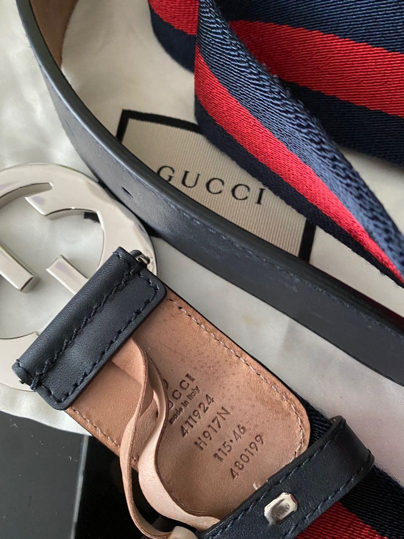 Red white shop blue gucci belt