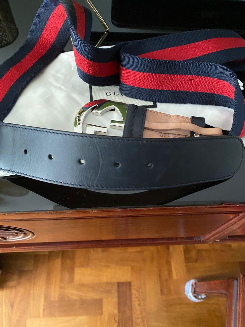New Authentic Gucci red and blue Belt size 46