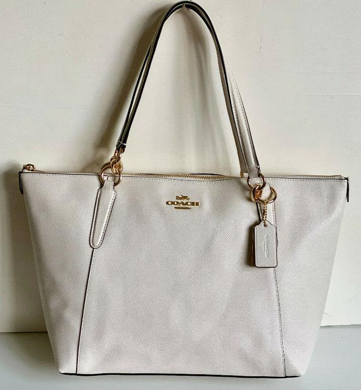 Coach ava leather outlet shopper tote bag