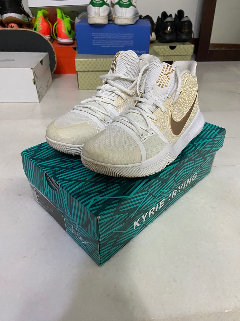 Kyrie 3 finals gold on feet shop