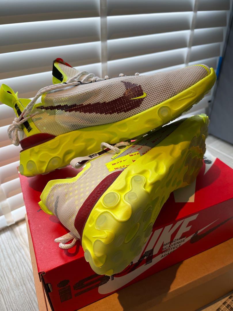 Nike React ISPA (Category: Sneakers) located in Singapore. Submitted by calstuff (Listing ID 279486141, Image 3). Description: Brand new! Nike React ISPA sneakers (platinum tint, team red and volt green) US9.5 - too big for me (runs big). Comes with extra set of orange laces. Price includes courier to your door! #nikereact #sneakers #running #kicks #shoes #Nike .