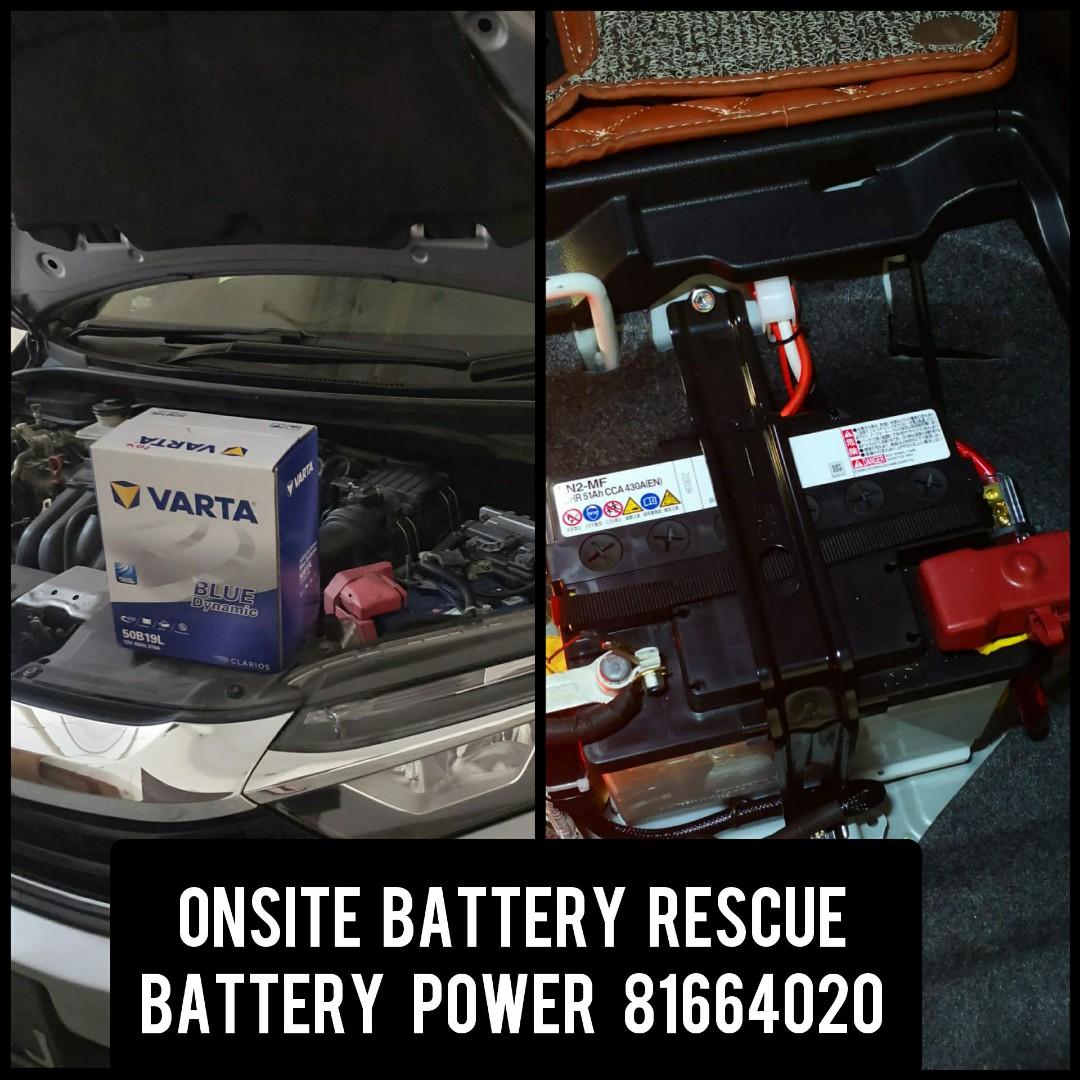 Onsite car Battery Rescue, jump start service, not amaron