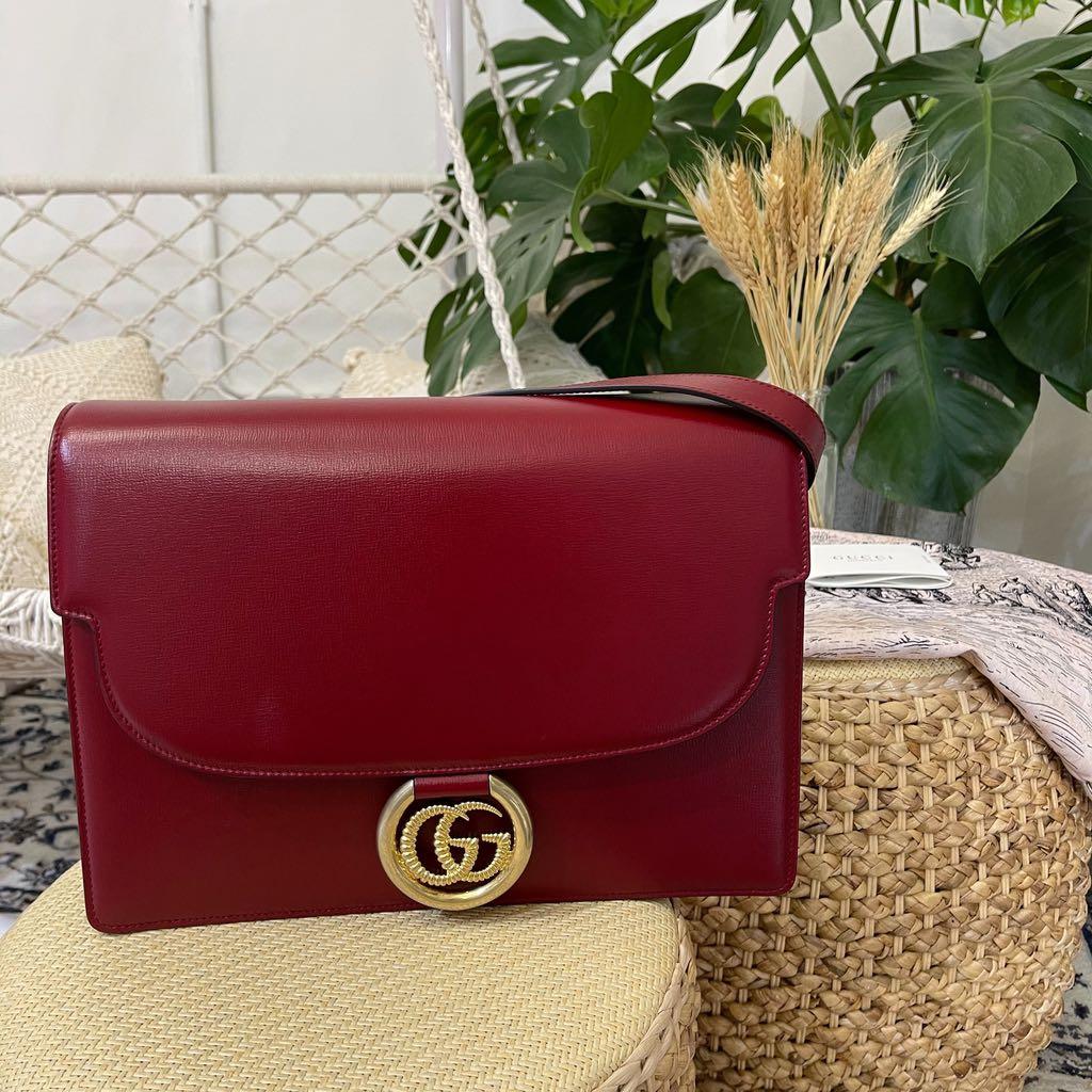 Pre order Gucci GG Ring Box Flap Bag in Red Luxury Bags Wallets on Carousell