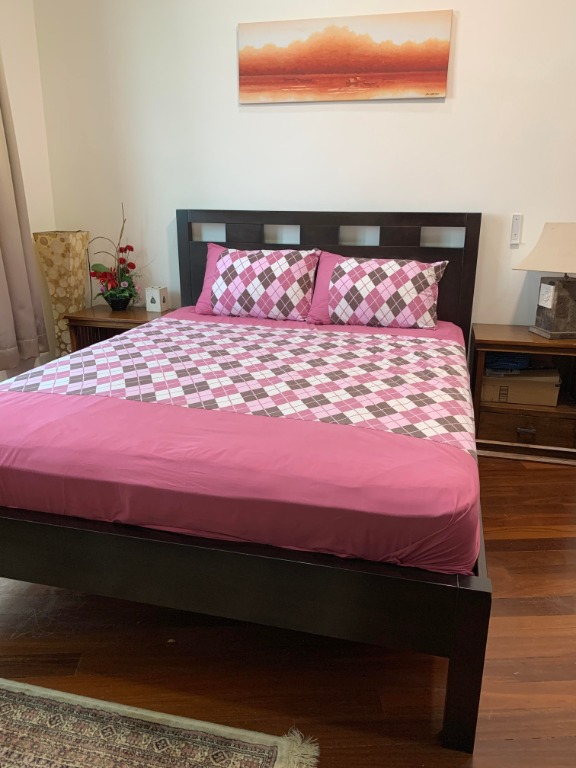 Bed, Mattress, 2 Side tables bundle, Furniture & Home Living, Furniture