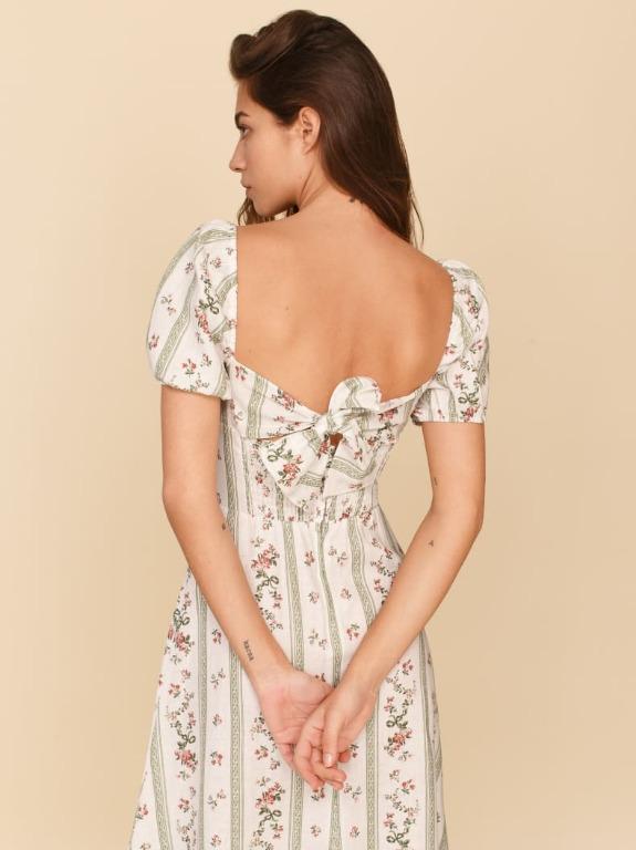 Reformation Denver Linen Dress in Heath print, , & , - Carousell