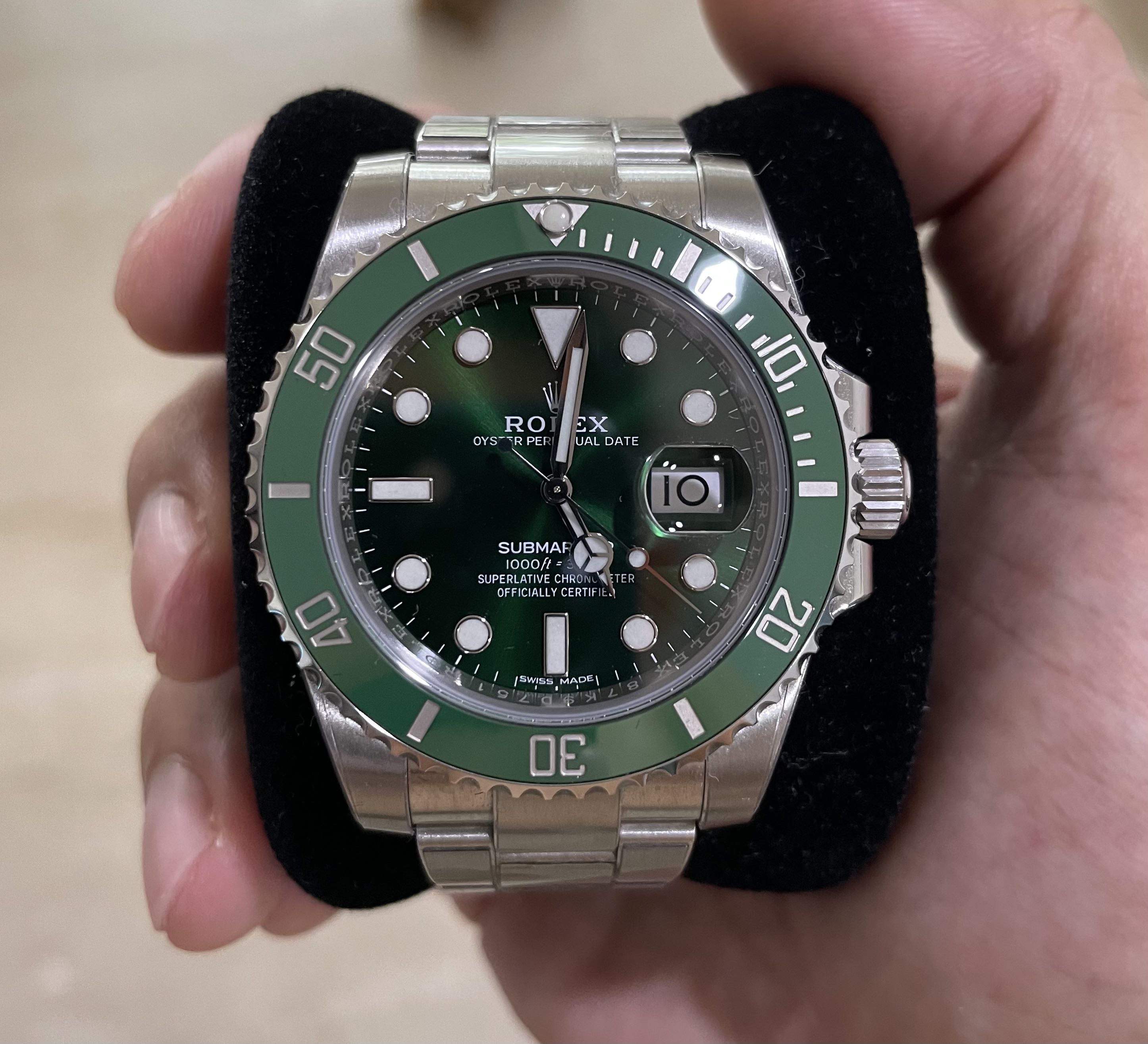 Rolex best sale hulk 2018
