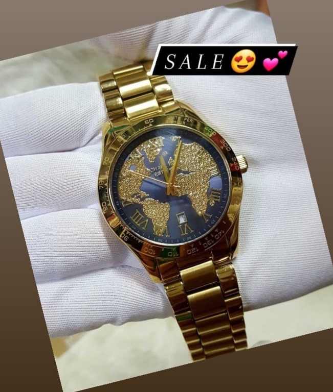 SALE! USA Purchased-Michael Kors Layton Blue Crystal Pave Ladies Watch -  MK6243, Luxury, Watches on Carousell