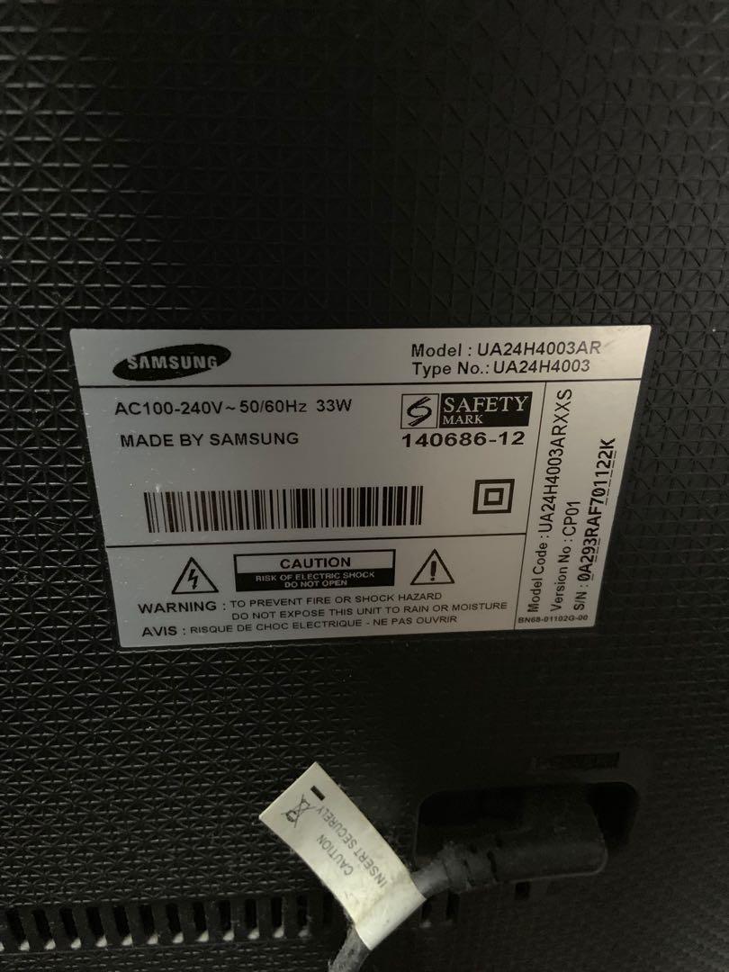 Samsung 24inch screen/tv Model ua24h4003ar, TV & Home Appliances, TV