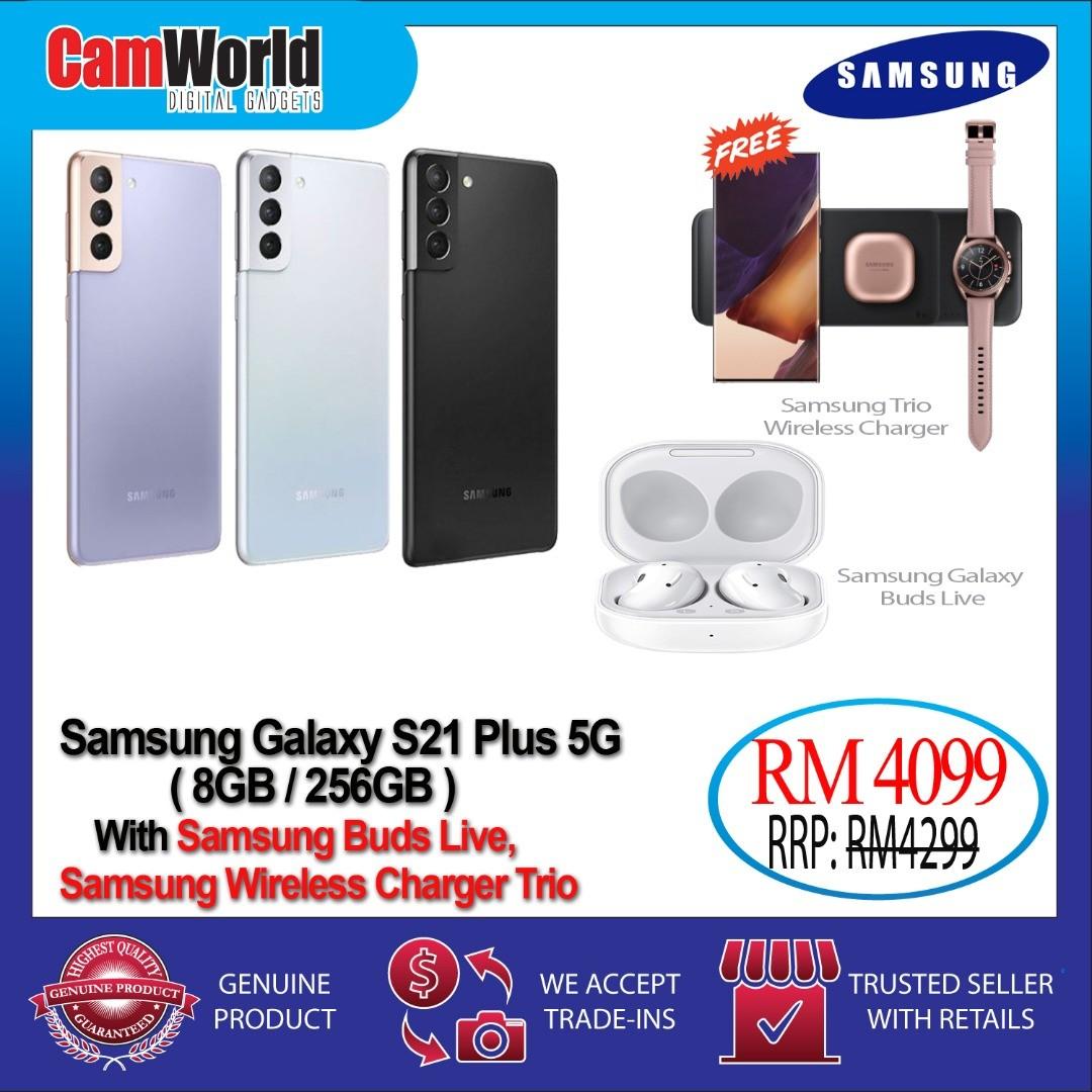 Samsung Galaxy S21 Plus 5g 8gb Ram 256gb Sm G996b With Samsung Buds Live Samsung Wireless Charger Trio Original Samsung Malaysia Warranty Weight 0g Mobile Phones Tablets Android Phones Samsung On Carousell Samsung Galaxy S21 Plus 5g 8gb Ram 256gb Sm G996b With Samsung Buds Live Samsung Wireless Charger Trio Original Samsung Malaysia Warranty Weight 0g Mobile Phones Tablets Android Phones Samsung On Carousell
