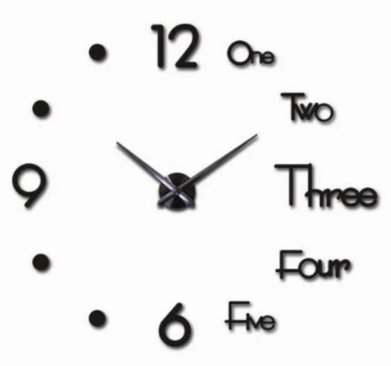 Customizable Wall Clock (Category: Wall Decor) located in Singapore. Submitted by snapgt (Listing ID 1089228882, Image 2). Description: A scalable wall clock that uses your wall as its canvas. This is a brand new item and was purchased with the intent of using it in our new place, but we have run out of wall space..