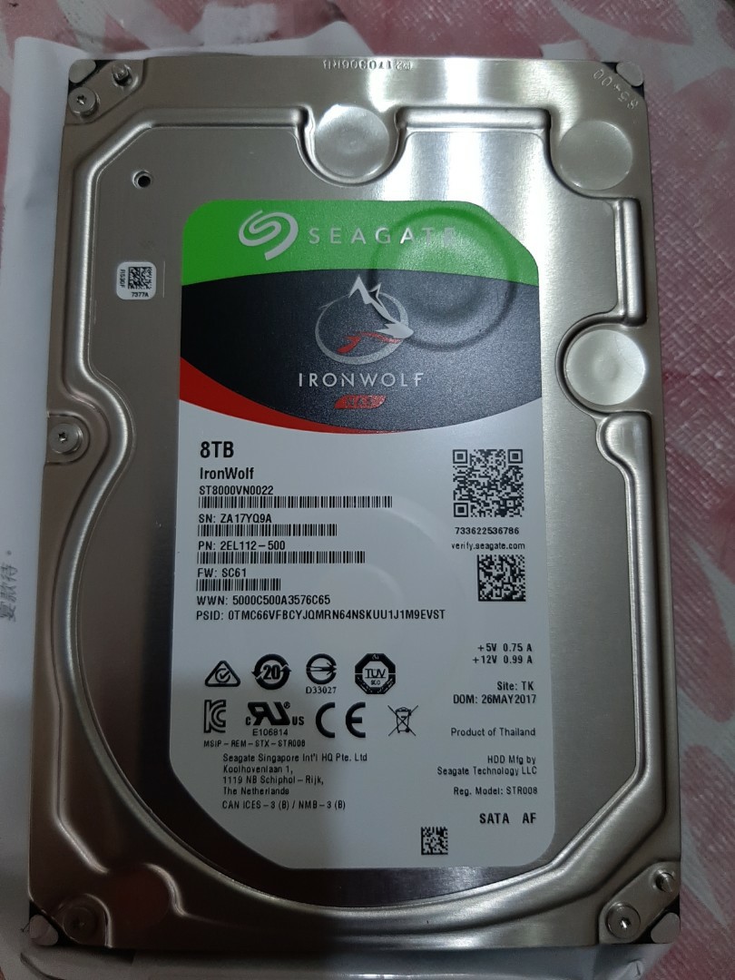 8TB HDD 少なかっ 2個 Seagate ST8000VN0022 ④