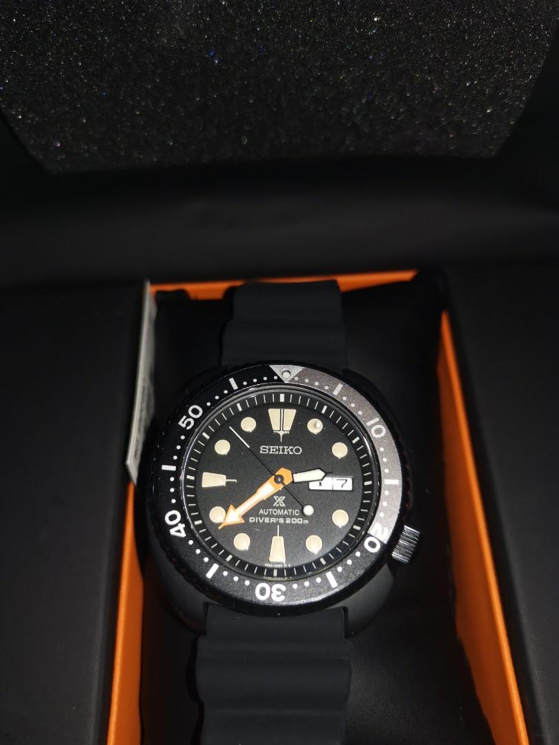 Seiko black turtle srpc49k1, Men's Fashion, Watches & Accessories, Watches  on Carousell