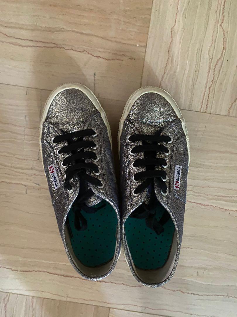 Superga sales glitter shoes