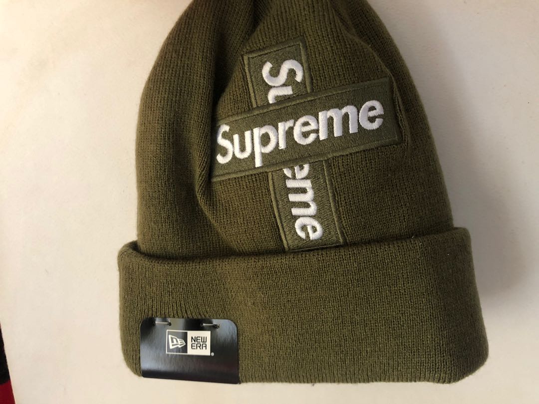 格安人気 本物 Supreme Supreme Beanie Logo Box Cross Era New ニット帽 ビーニー Raffles Mn