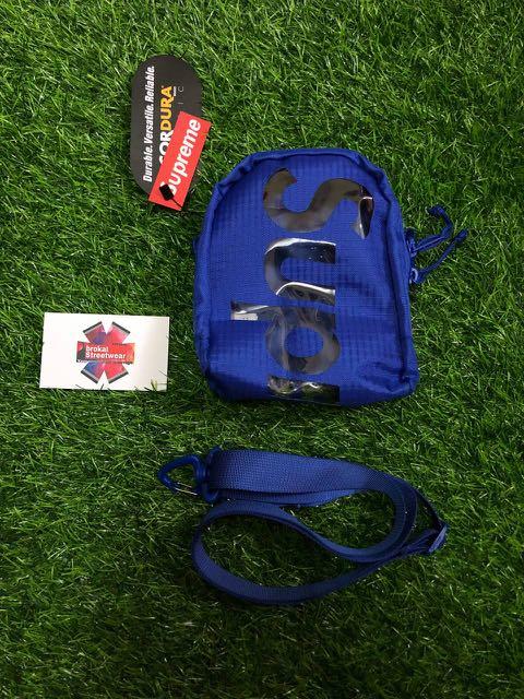 supreme neck pouch blue