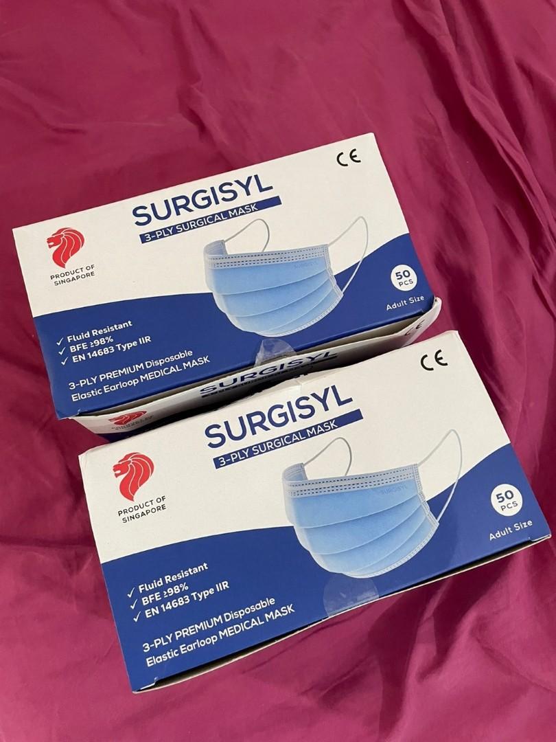 HSA Approved Surgisyl 3Ply Surgical Masks, Everything Else on Carousell