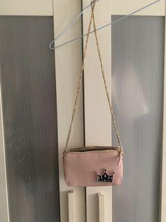 Swarovski 女性側背包(粉）