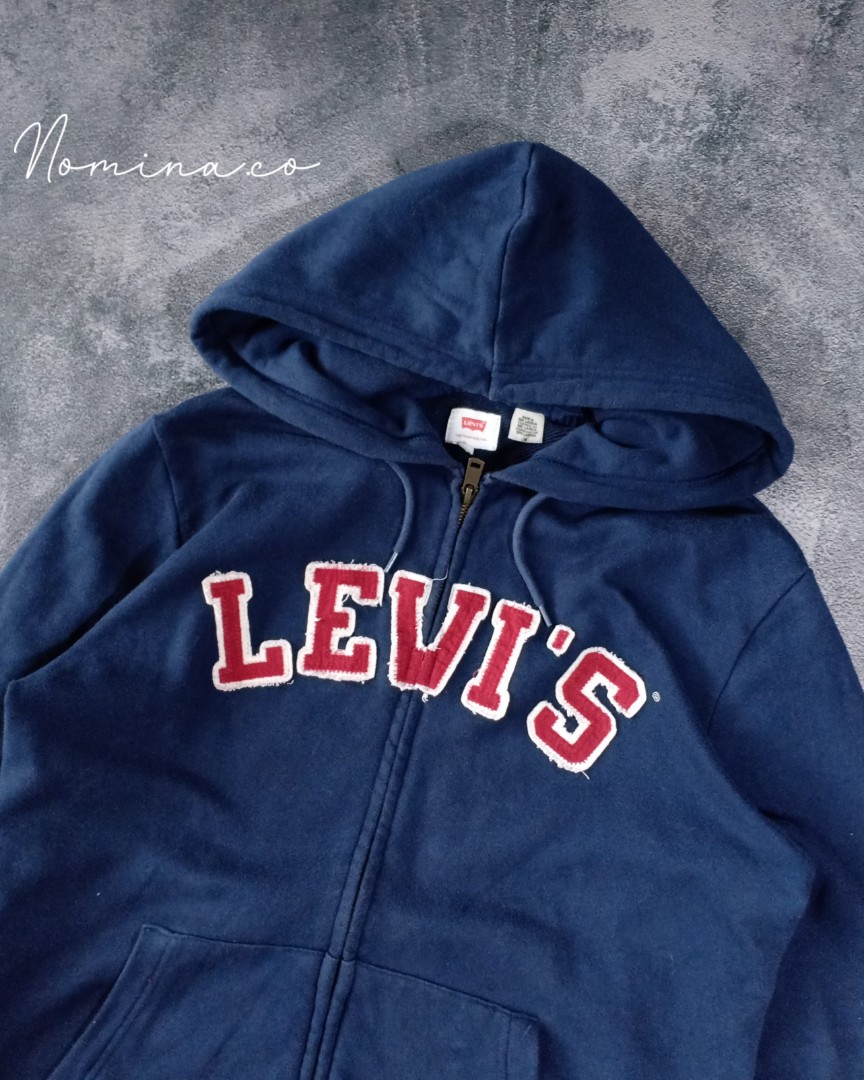 Sweatshirt Zipper Hoodie Levi's, Fesyen 