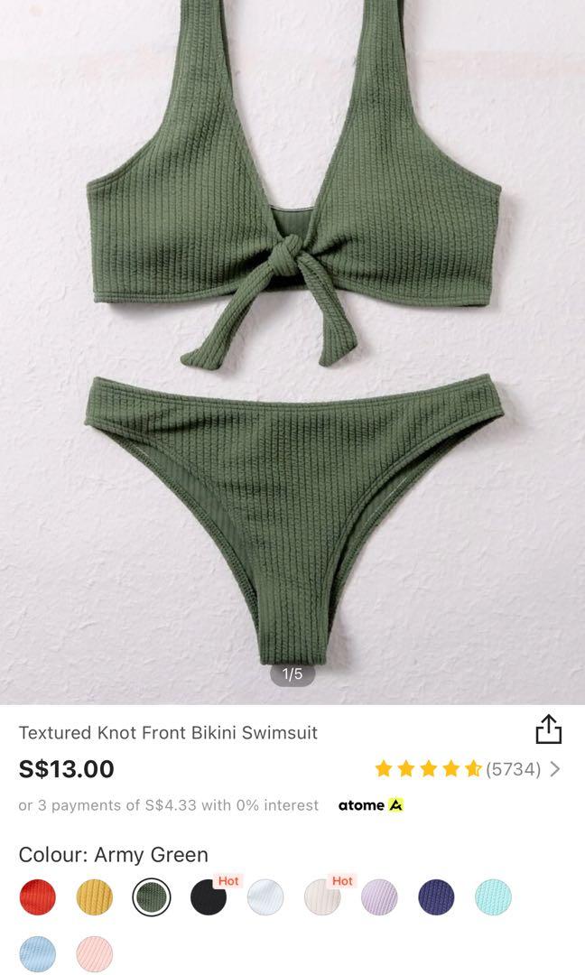 Knot front bikini clearance