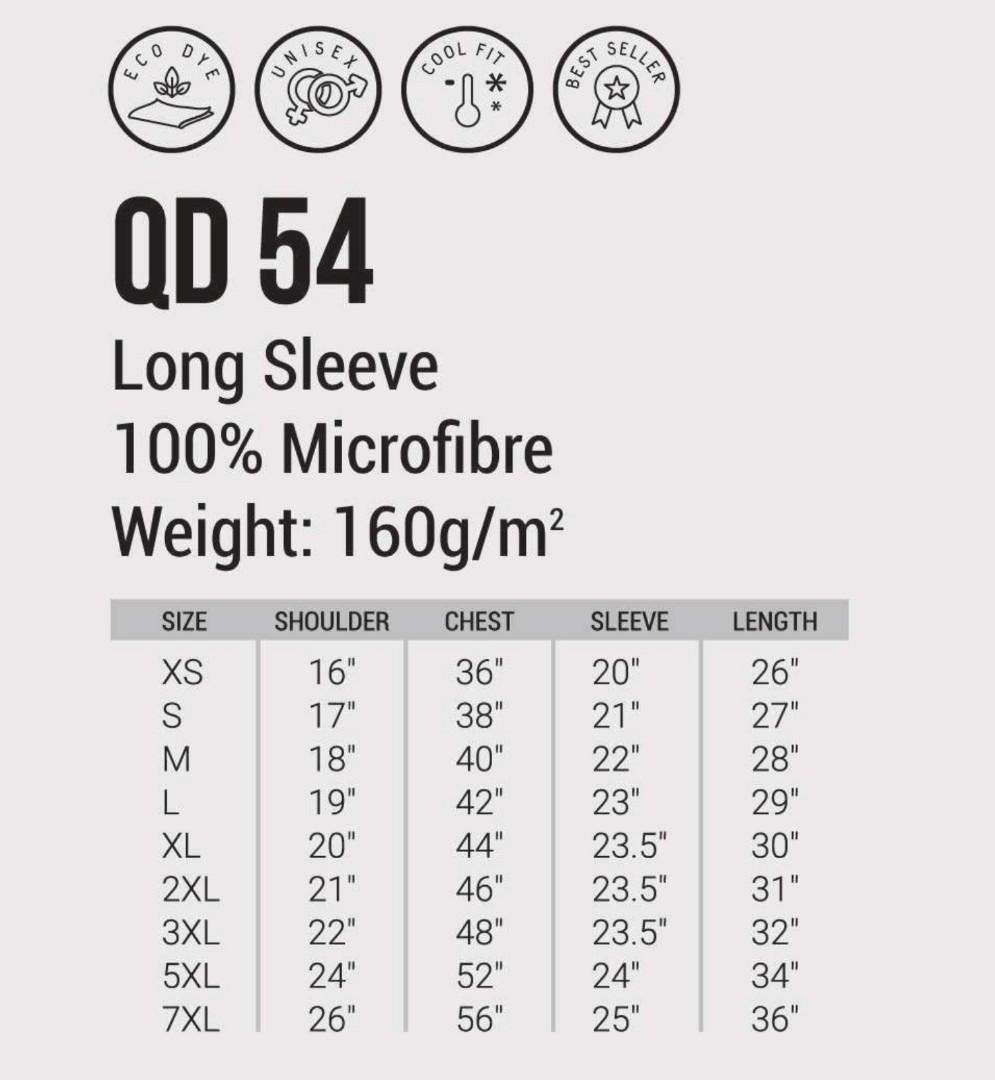 Up to 7XL!! Dri fit round neck Tshirt LONG sleeve Unisex, Men's