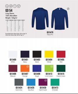 Up to 7XL!! Dri fit round neck Tshirt LONG sleeve Unisex