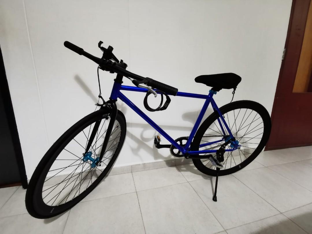 Used blue fixie bike, Sports Equipment, Bicycles & Parts, Bicycles on